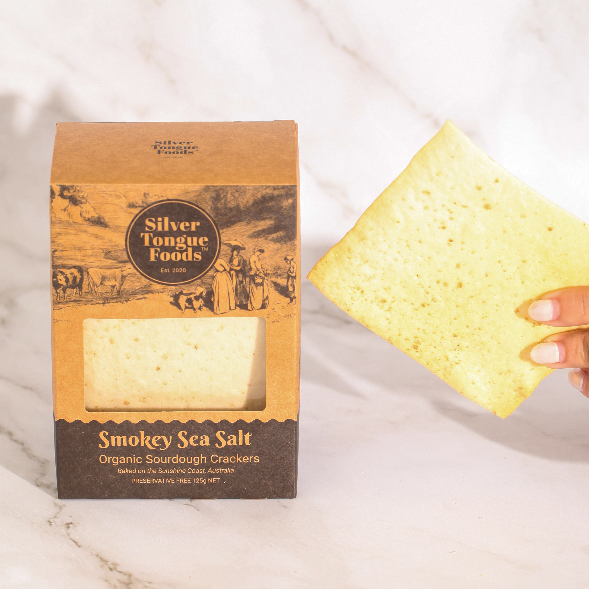 Smokey Sea Salt Sourdough Cracker - Silver Tongue